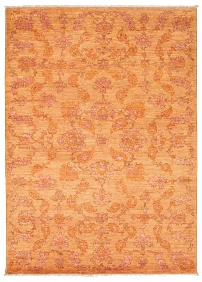 Floral  Transitional Brown Area rug 3x5 Pakistani Hand-knotted 338901
