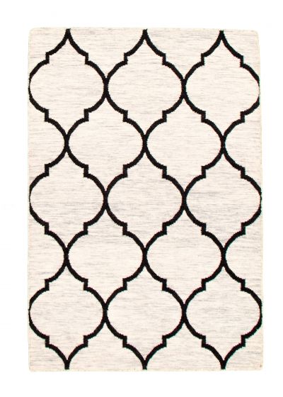 Flat-weaves & Kilims  Transitional Grey Area rug 3x5 Indian Flat-weave 344370
