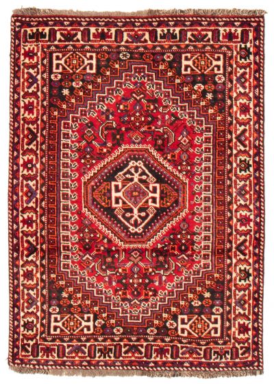 Bordered  Traditional Red Area rug 3x5 Turkish Hand-knotted 370938