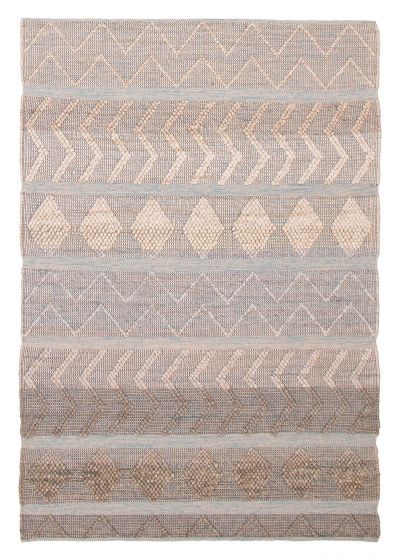 Braided  Transitional Grey Area rug 5x8 Indian Braid weave 390586