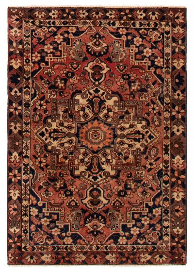 Traditional  Vintage/Distressed Brown Area rug 4x6 Turkish Hand-knotted 393190