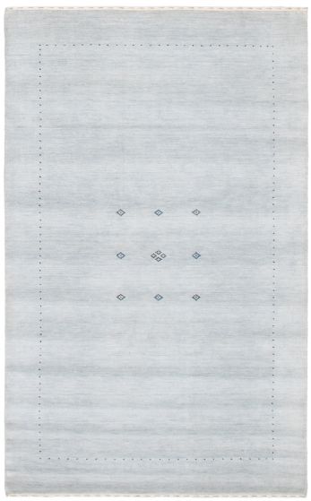 Gabbeh  Tribal Blue Area rug 5x8 Indian Hand Loomed 354618