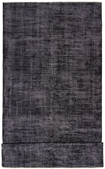 Bordered  Transitional Black Area rug Unique Turkish Hand-knotted 363668