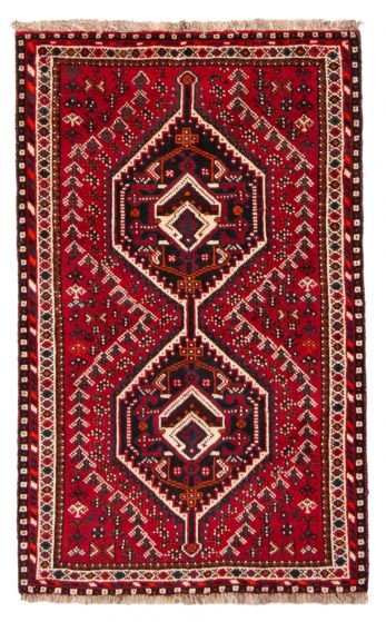 Bordered  Traditional Red Area rug 3x5 Persian Hand-knotted 372969