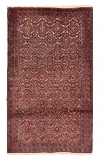 Bordered  Tribal Red Area rug 3x5 Persian Hand-knotted 381601