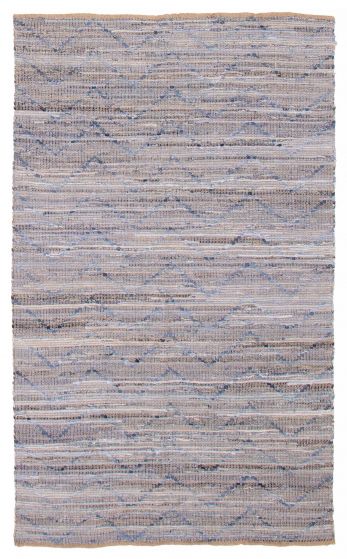 Braided  Transitional Blue Area rug 5x8 Indian Braided weave 387427
