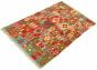 Kilim vif et coloré 4'9" x 6'8" en laine