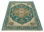 Indian Finest Agra Jaipur 5'3" x 8'8" Hand-knotted Wool Teal Rug