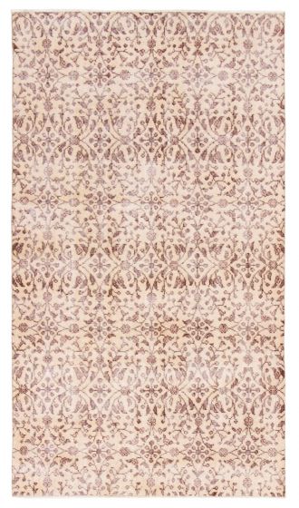 Traditional  Vintage Ivory Area rug 3x5 Turkish Hand-knotted 364161