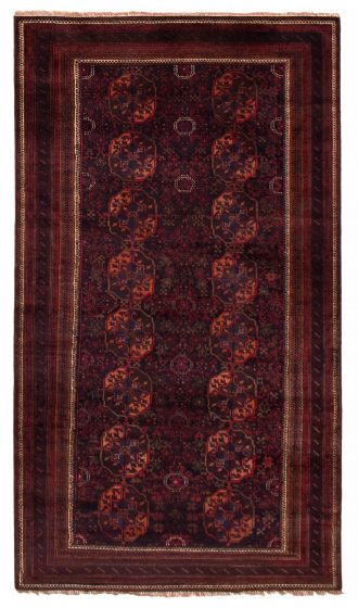 Geometric  Tribal Blue Area rug 4x6 Afghan Hand-knotted 391749