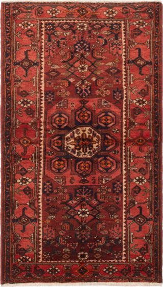Bordered  Traditional Brown Area rug 4x6 Persian Hand-knotted 296236