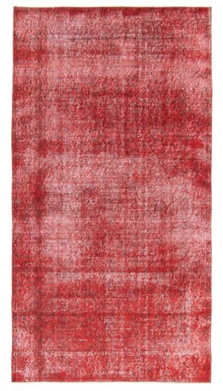 Overdyed  Transitional Red Area rug 4x6 Turkish Hand-knotted 362021