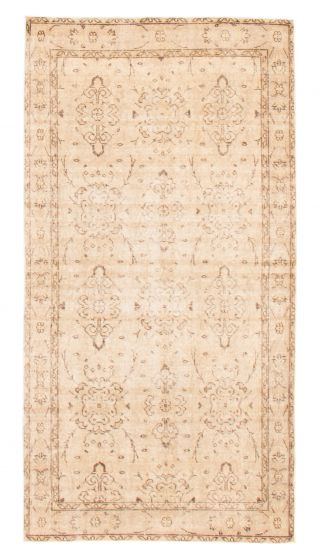 Transitional  Vintage Brown Area rug 4x6 Turkish Hand-knotted 367672