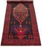 Bordered  Tribal Black Area rug Unique Turkish Hand-knotted 320674