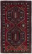 Bordered  Tribal Red Area rug 3x5 Afghan Hand-knotted 285311