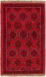 Bordered  Tribal Red Area rug 3x5 Afghan Hand-knotted 321668