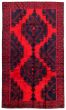 Bordered  Tribal Red Area rug 5x8 Afghan Hand-knotted 342685
