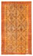 Overdyed  Transitional Orange Area rug 4x6 Turkish Hand-knotted 372430