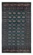Bordered  Traditional Green Area rug 5x8 Pakistani Hand-knotted 391970
