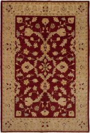 357378 Bedroom Rare War Bordered Brown Rug 6'7 x 9'8 eCarpet Gallery Large Area Rug for Living Room Hand-Knotted Wool Rug