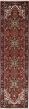 Geometric  Traditional Red Runner rug 10-ft-runner Indian Hand-knotted 239855