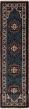 Geometric  Traditional Green Runner rug 12-ft-runner Indian Hand-knotted 243247