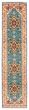 Bordered  Traditional Blue Runner rug 10-ft-runner Indian Hand-knotted 386890