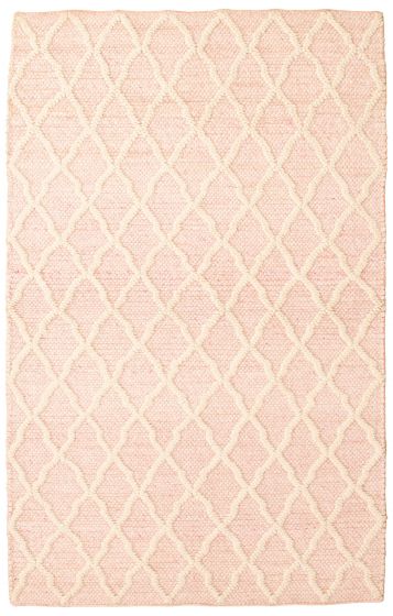 Braided  Southwestern Pink Area rug 5x8 Indian Braid weave 345402