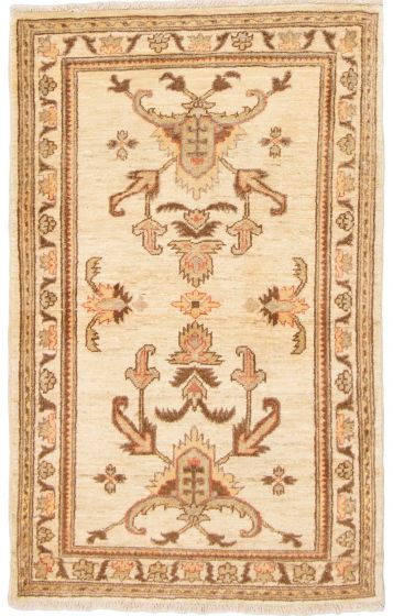 Bordered  Traditional/Oriental Green Area rug 3x5 Afghan Hand-knotted 374954