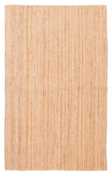 Flat-weaves & Kilims  Natural Brown Area rug 5x8 Indian Flat-Weave 387313
