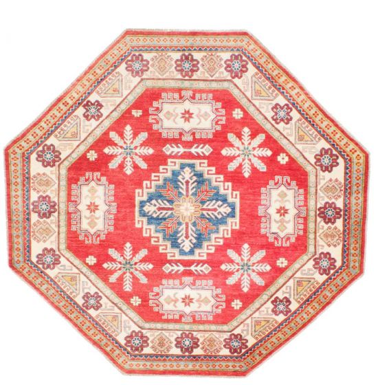 Traditional Red Area rug Unique Afghan Hand-knotted 207692