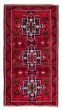 Bordered  Tribal Red Area rug 4x6 Afghan Hand-knotted 385439