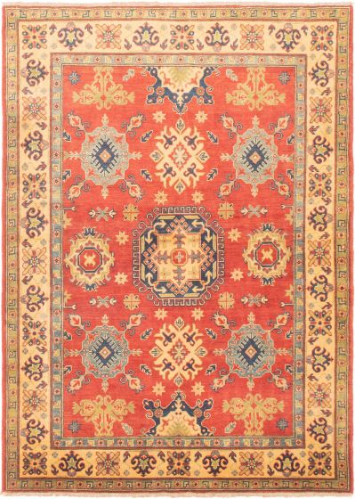 Bordered  Traditional Brown Area rug 4x6 Afghan Hand-knotted 305804