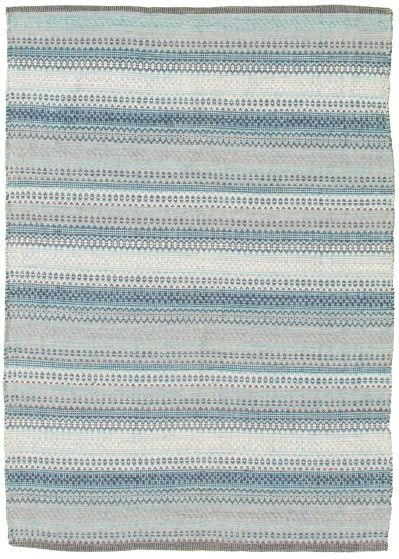 Flat-weaves & Kilims  Transitional Blue Area rug 3x5 Turkish Flat-weave 339303