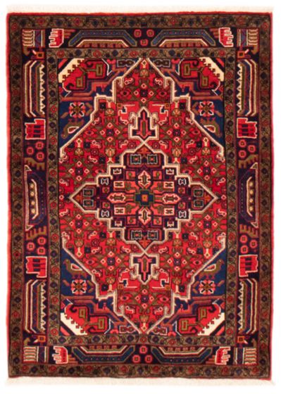 Bordered  Traditional Red Area rug 3x5 Persian Hand-knotted 373616