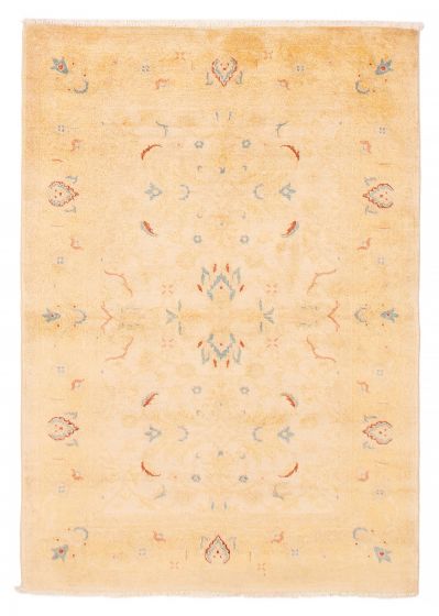 Traditional  Transitional Ivory Area rug 3x5 Pakistani Hand-knotted 391553