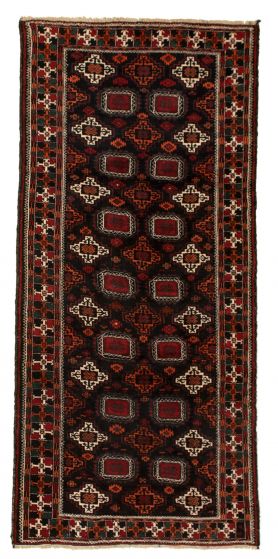 Bordered  Traditional Black Area rug Unique Turkish Hand-knotted 333266