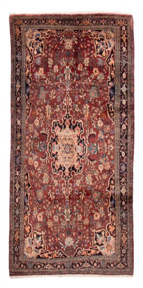 Bordered  Traditional Red Area rug Unique Persian Hand-knotted 385761
