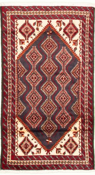 Bordered  Tribal Grey Area rug 3x5 Afghan Hand-knotted 334791