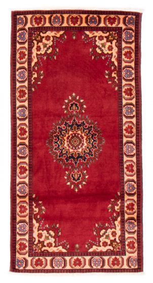 Bordered  Traditional Red Area rug 3x5 Turkish Hand-knotted 381459