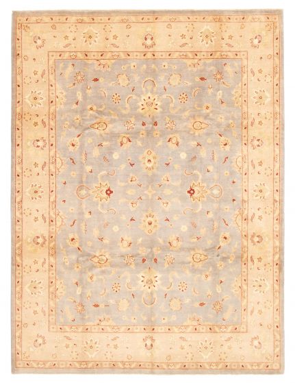 Bordered  Traditional Grey Area rug 9x12 Pakistani Hand-knotted 362961