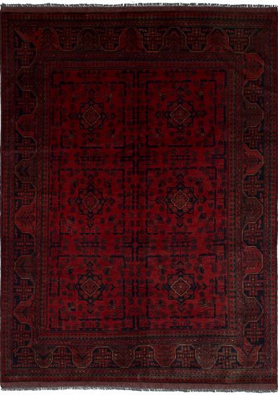 Traditional  Tribal Red Area rug 5x8 Afghan Hand-knotted 244110