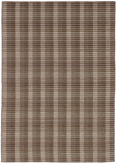 Flat-weaves & Kilims  Transitional Brown Area rug 4x6 Indian Flat-weave 260529