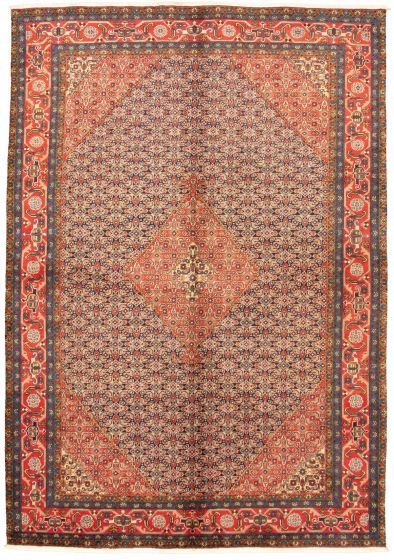 Bordered  Traditional Blue Area rug 6x9 Persian Hand-knotted 310566