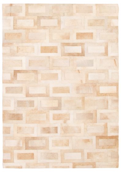 Accent  Transitional Ivory Area rug 5x8 Argentina Handmade 350187