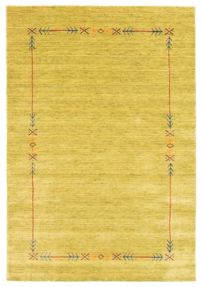 Gabbeh  Tribal Green Area rug 3x5 Indian Hand Loomed 364777