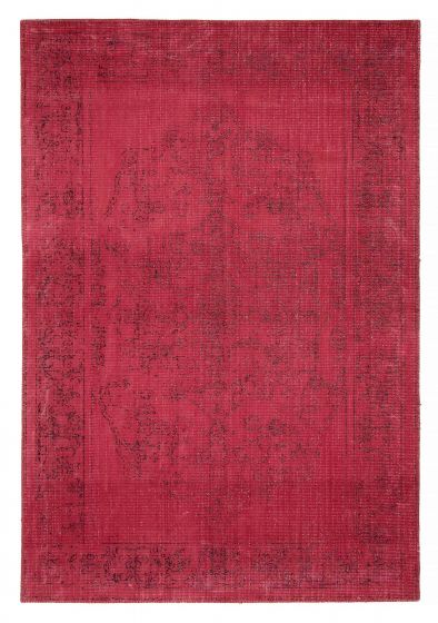 Overdyed  Transitional Red Area rug 5x8 Turkish Hand-knotted 376268