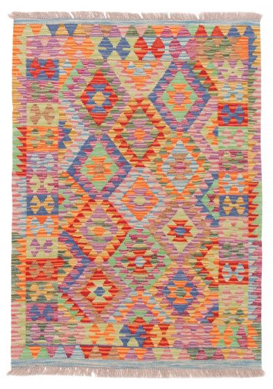 Flat-weaves & Kilims  Geometric Multi Area rug 3x5 Turkish Flat-Weave 388288