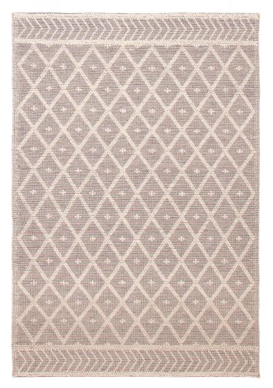 Braided  Transitional Grey Area rug 5x8 Indian Braid weave 390549