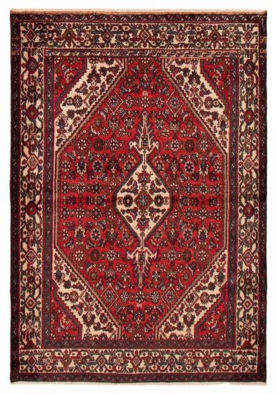 Traditional Red Area rug 4x6 Turkish Hand-knotted 391605